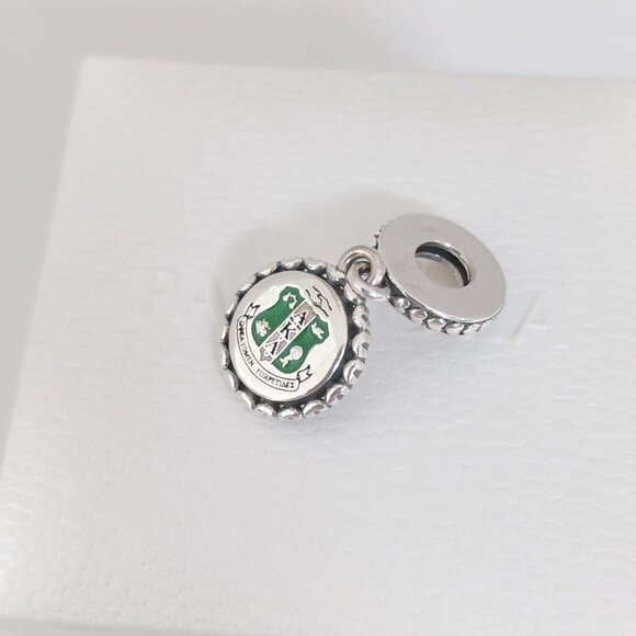 Pandora AKA Dangle Charm Alpha Kappa Alpha Sorority Charm S925 Silver with box - Picture 7 of 10